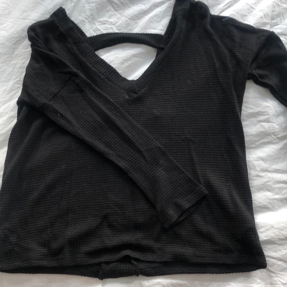 The Sprouting Fawn V-Neck Waffle Top
